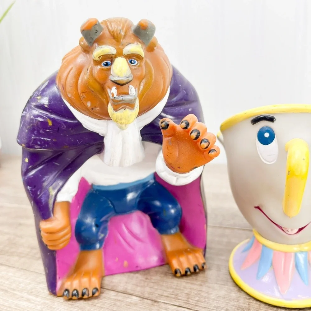 VTG‎ Disney Beauty and The Beast Hand Puppet Figure Pizza Hut 1992 Teacup Chip